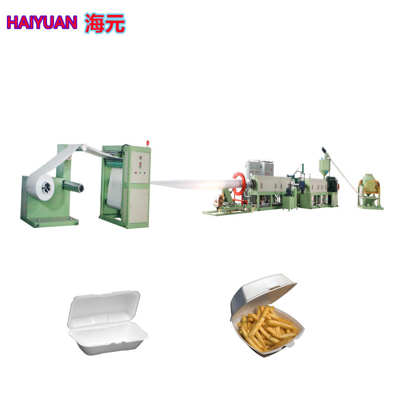 批发双螺杆PS发泡片材挤出机 一次性外卖打包泡沫饭盒机器设备