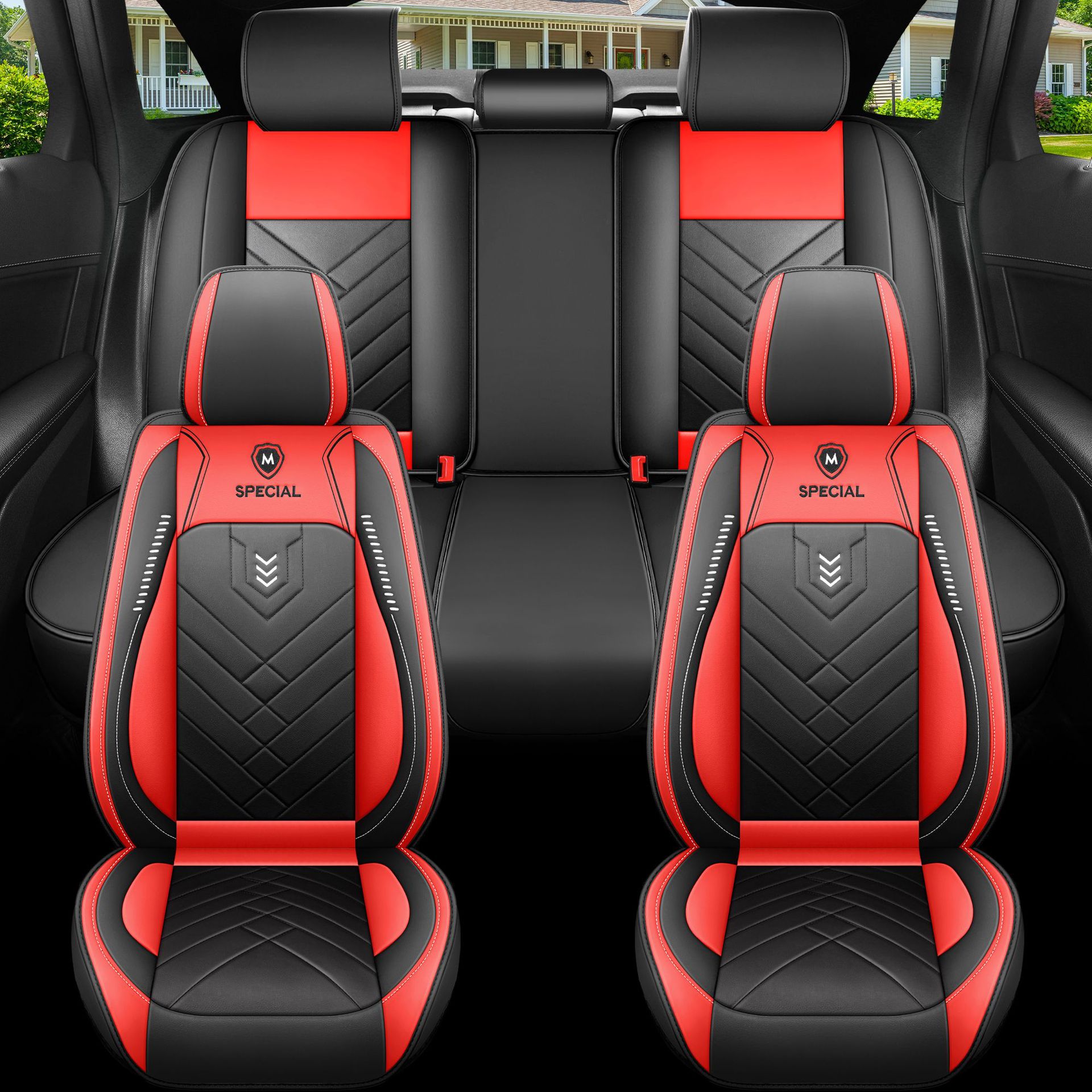 Cross-Border Foreign Trade Car Seat Cushions, Universal for All Seasons, Five-Seater Single Seat Cushion, Full Leather Surround, Factory Wholesale and Dropshipping