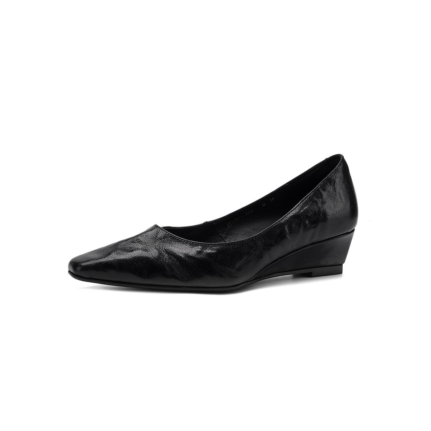 Giày cao gót nữ mũi vuông da dê đế xuồng gót 4 cm đi làm — đen chi tiết 30