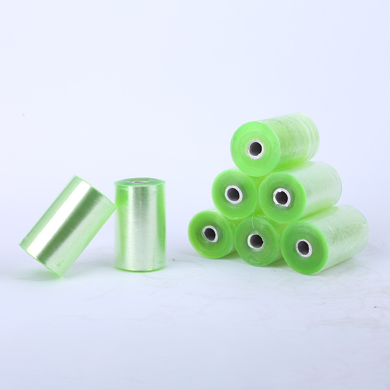 Fábrica al por mayor película de bobinado de PVC autoadhesiva película de injerto de alambre película de plástico verde embalaje transparente película de estiramiento transparente