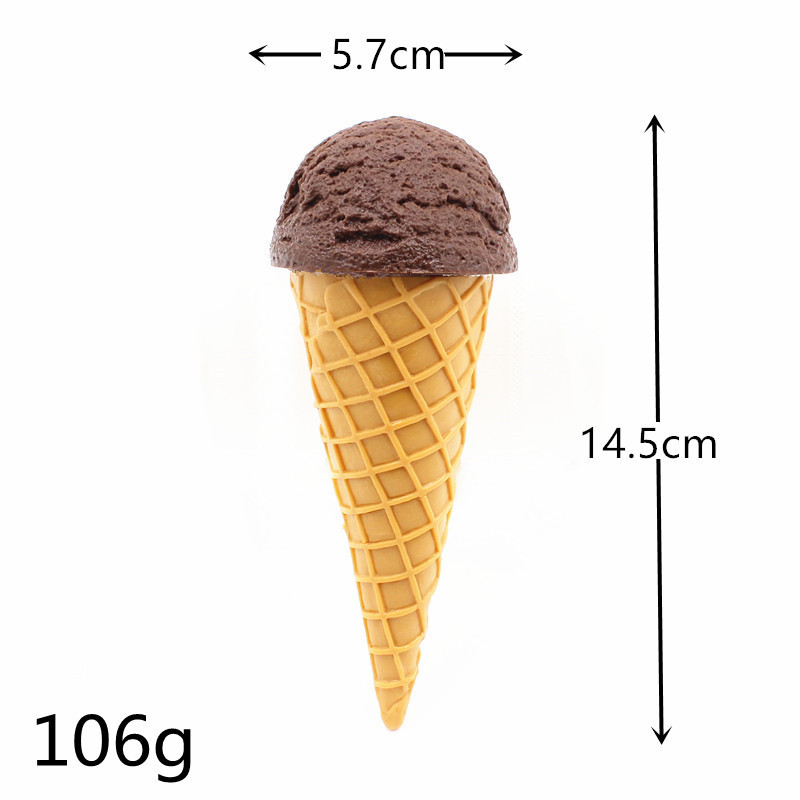 PVC simulación bebida fría modelo de helado crujiente punta huevo titular cono postre falso helado postre accesorios de decoración