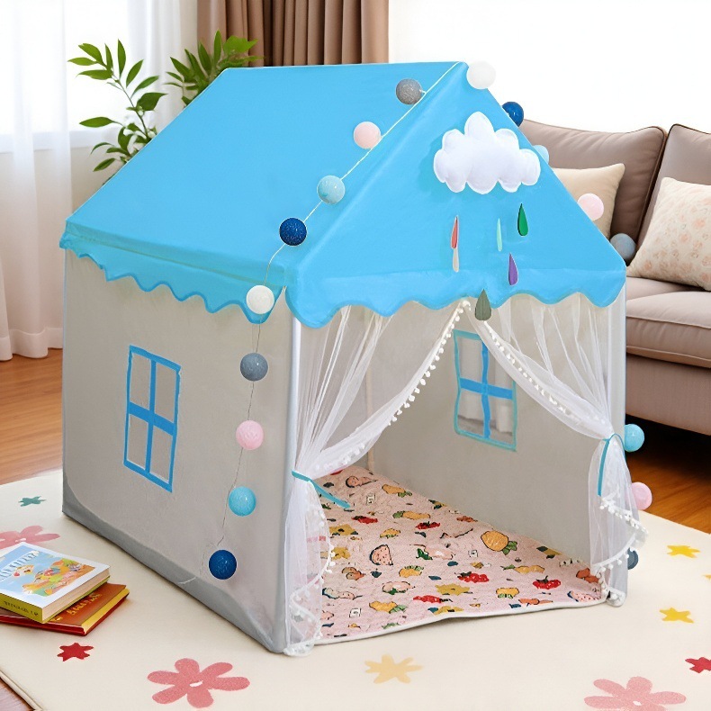 Fábrica directa de pelo transfronteriza tienda infantil Castillo Oxford tela juego casa niños y niñas interior dormir anti-mosquitero