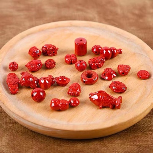 Cinnabar original stone purple gold sand Pixiu jewelry accessories collection diy compiled birth year bracelet anklet car hanging pendant