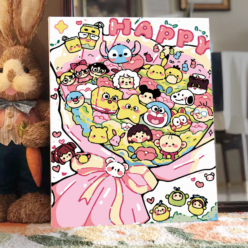 New 30X40 Digital Oil Painting Large Size Hand-Painted Oil Painting DIY Oil Painting Healing Decorative Painting Acrylic Painting