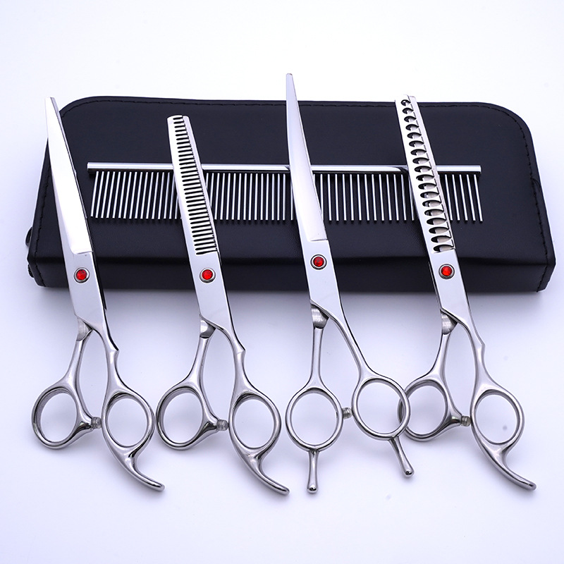 Plata 4 doble cola tijeras curvadas traje