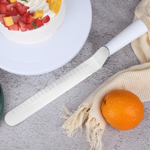 Stainless Steel Cake Spatula with Scale Baking Scraper Flat Head with Size Cream Smoother Cream Cake Spatula