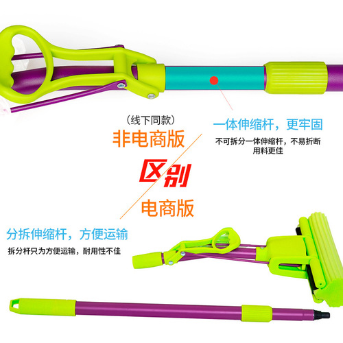 S588 sponge mop, hand wash-free, squeeze water, lazy household water-absorbent glue cotton sponge mop floor mopping replacement head