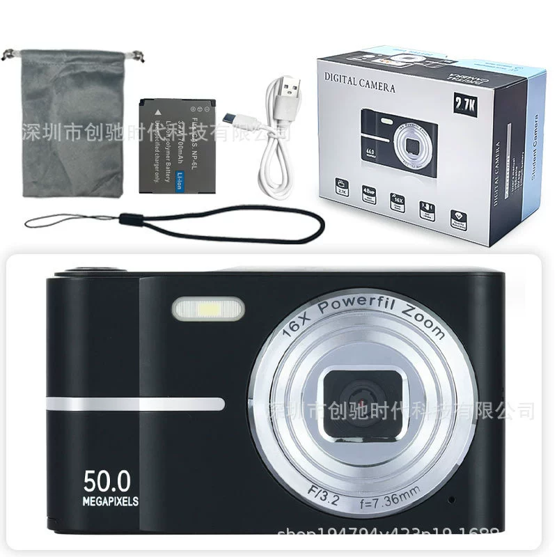 Digital Camera M03, 4K High-Pixel CCD, HD Large Screen, Selfie & Mobile Upload