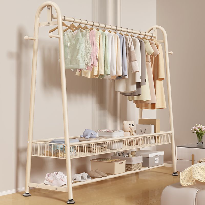 간단한 옷 옷걸이 바닥 침실 가정용 옷 옷걸이 실내 코트 랙 발코니 옷 교수형 가방 보관 선반