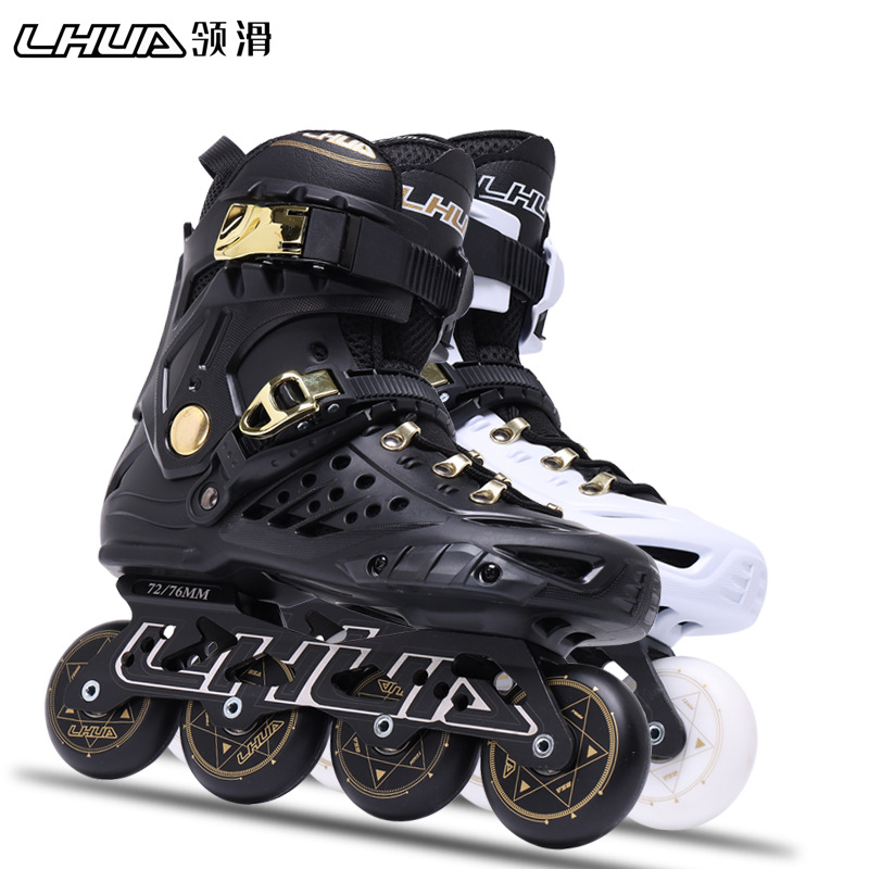 Lhua Professional Freestyle Roller Skates for Adults, Inline Skates, Roller Skates for Men and Women, Large Three-Wheel Roller Skates