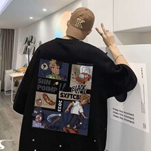 Summer T-shirt Men's New Couple American-style Hip-hop T��