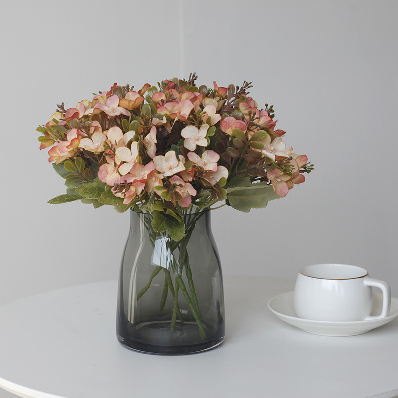 Artificial Hydrangea Bouquet For Wedding Home Table Decoration_voghion.com