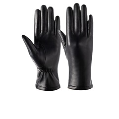 Winter Women's Genuine Leather Gloves, Windproof and Warm, Goat Leather Gloves for Driving and Cycling, Fleece Lined and Extended, Customizable