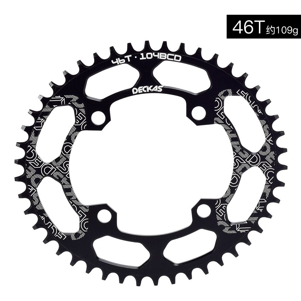 Plato único DECKAS para bicicleta de montaña, 104BCD 32/34/36/38T, dientes positivos y negativos