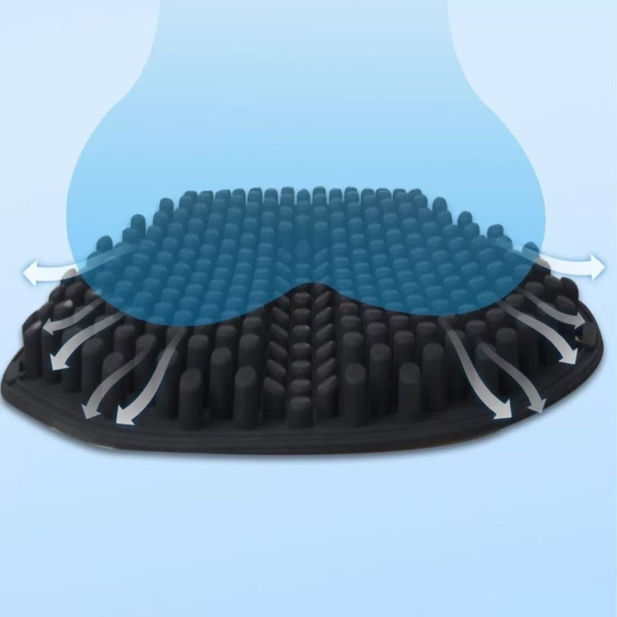 Breathable and Heat-Insulating Motorcycle Seat Cushion, Suitable for All Seasons, Soft Rubber Electric Vehicle Seat Cushion, Shock-Absorbing and Waterproof Motorcycle Seat Cushion