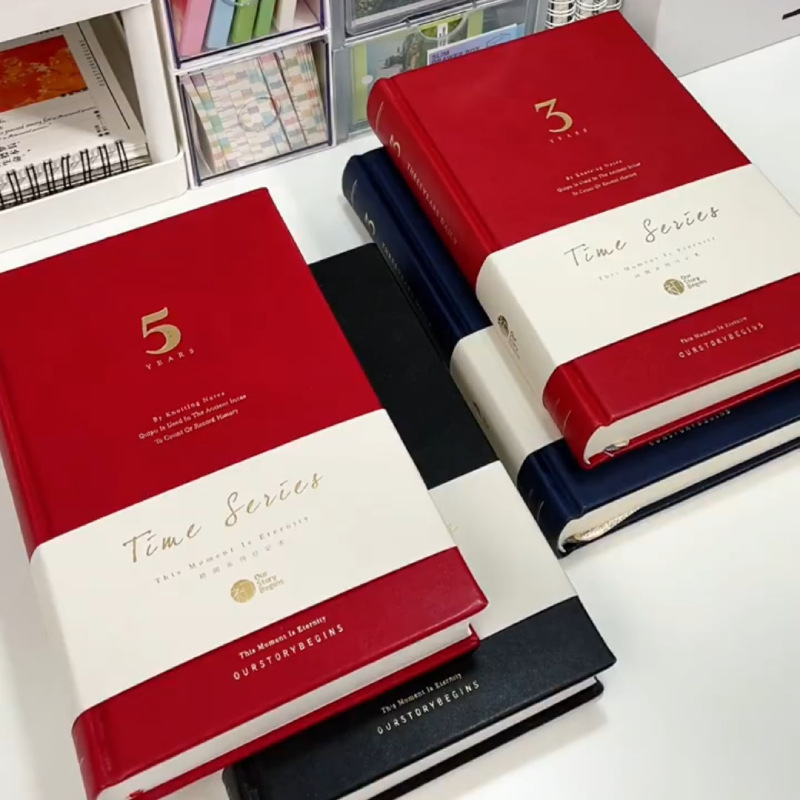 Time Series Five-Year, Three-Year, One-Year Diary, 365-Day Planner, Notebook, Thickened Notebook
