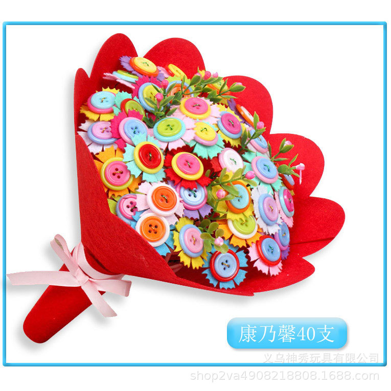 1 ramo adulto regalo Clavel ramo Corte libre no tejido hecho a mano DIY material creativo paquete