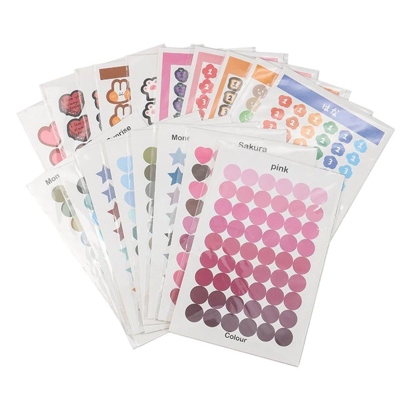 Ins стиль Morandi цвет декоративная наклейка в горошек цвет земли печать наклейка ручной счет карта фото наклейка