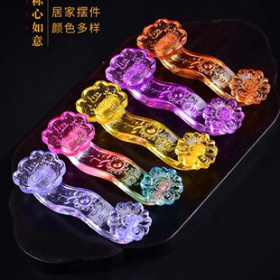 Crystal Ruyi ornaments multi-color optional home decoration opening gift gift beauty crystal crafts
