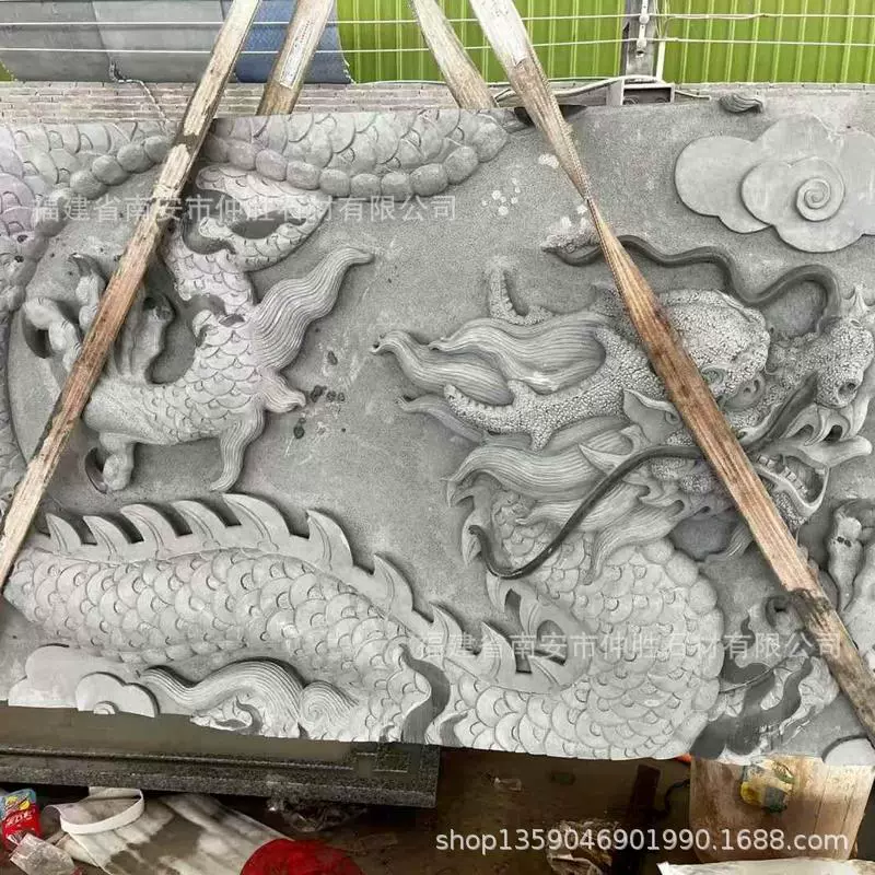 Дракон китайский мраморный трехмерный резной ограждение китайский песчаник плоская резная арка