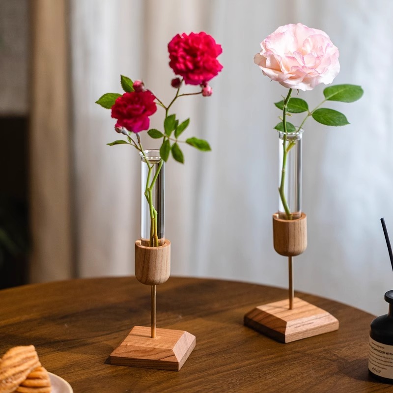 クリエイティブな壁掛け試験管花瓶、パーソナライズされた水耕花束フラワーアレンジメント、ホームリビングルームの壁の装飾|undefined