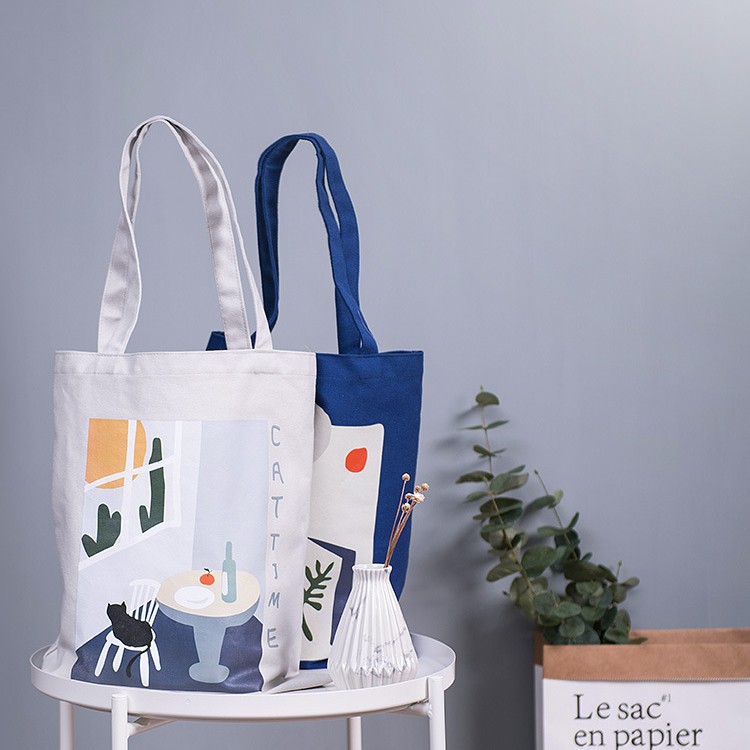 厂家定帆布袋手提袋定购物袋棉布袋子束口收纳袋可印logo