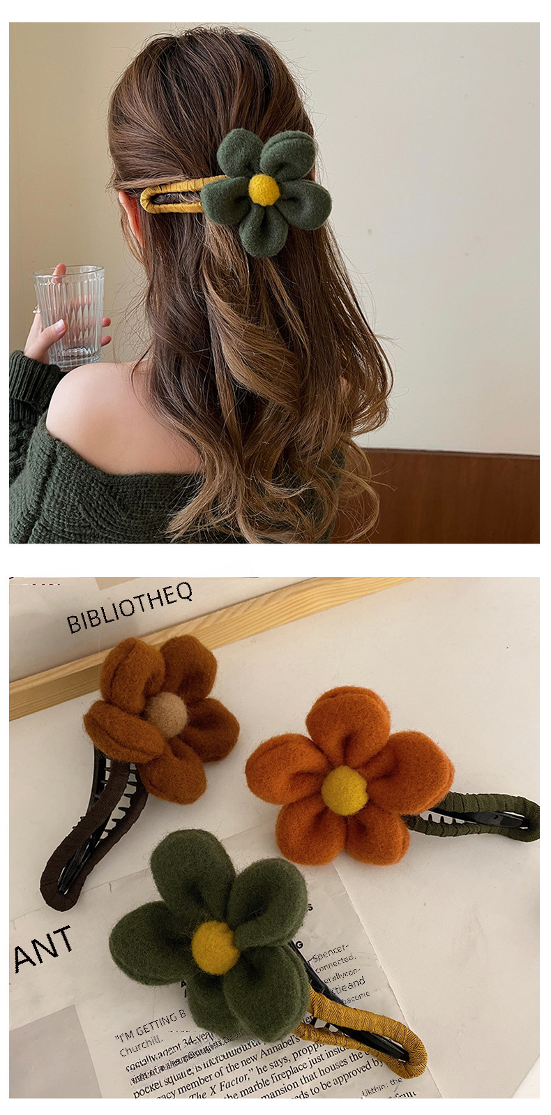 Elegante fermaglio per capelli a fiore stile coreano accessorio_voghion.com