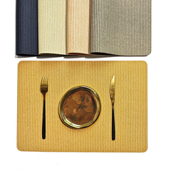 跨境批發編織pvc皮革餐墊防水防油簡約餐桌墊餐廳西餐墊隔熱墊子