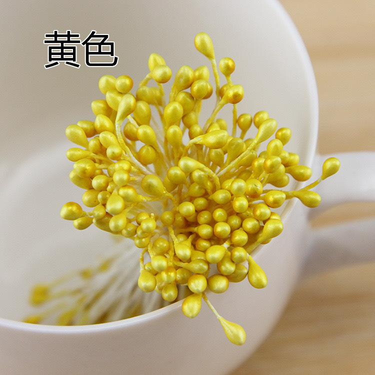 55mmの長さのdiyは花の芯の真珠の花の蕊をシミュレーションしてシフォンの花の補助材料の手作りのアクセサリの部品の材料を作ります。