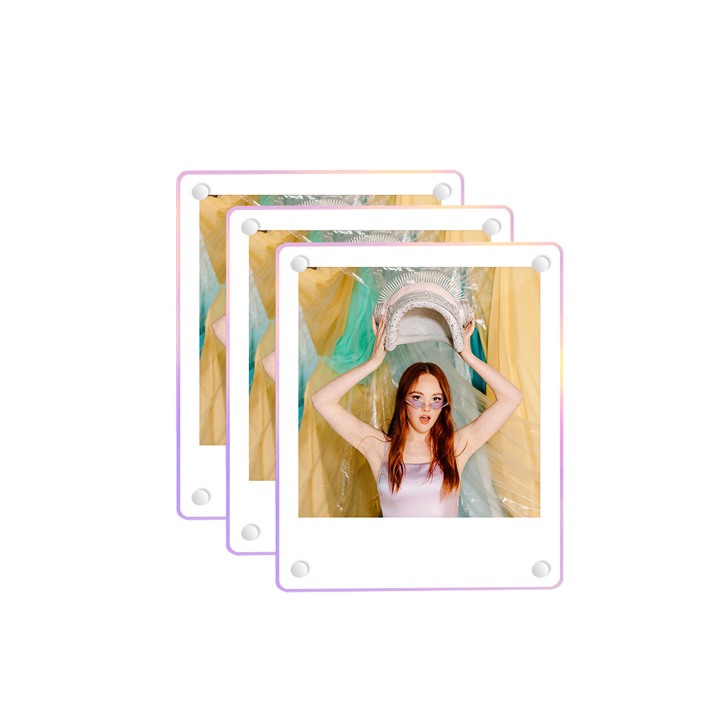 Suitable for Polaroid Pop/ 3inch /Wide Digital Photo Acrylic Photo Frame Refrigerator Magnet Photo Frame