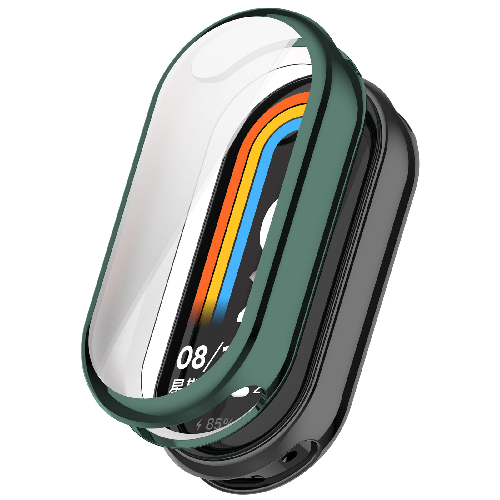 Funda protectora de TPU galvanizada todo incluido, adecuada para Xiaomi Mi Band 9 y 10, versión Mi Band 8 con NFC, cubierta protectora de goma suave.
