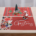 冷叶加工定制圣诞节系列PVC特斯林餐垫杯垫鼠标垫广告垫餐具垫