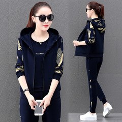 新款2024春秋女裝春裝潮牌時尚洋氣休閒運動服套裝氣質衛衣三件套