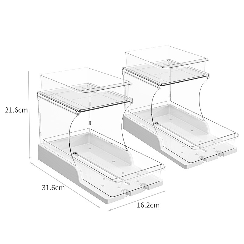 Estante de almacenamiento de cosméticos multifuncional Caja de almacenamiento de cosméticos giratoria Estante de almacenamiento tipo extracción Almacenamiento de productos de cuidado de la piel de escritorio