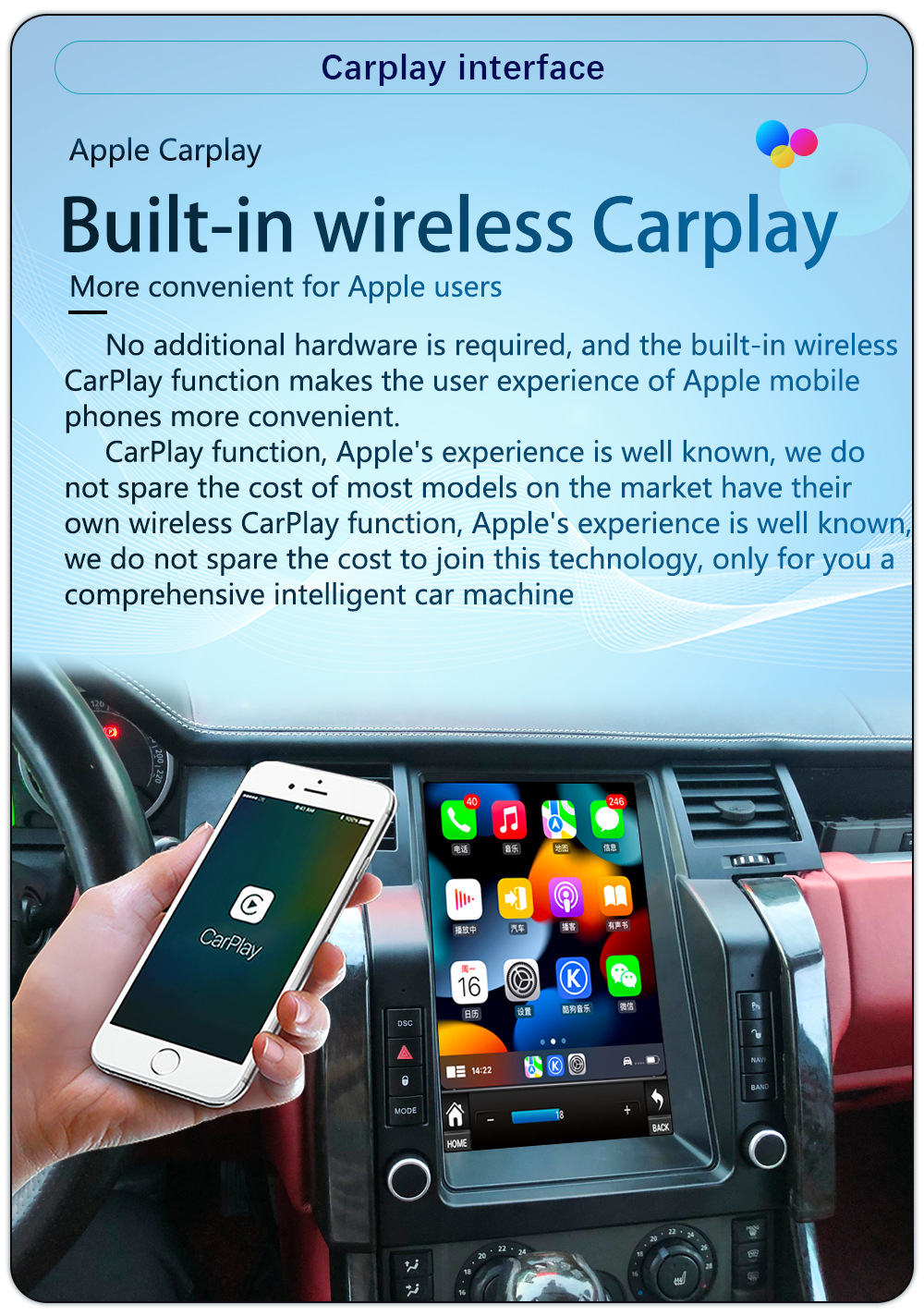 Suitable for 05-09 Range Rover Modification 12.1inch Land Rover Android Large Screen Carplay Car Navigation