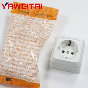 Factory supply Russian Schuko wall socket German standard installed one hole wall socket