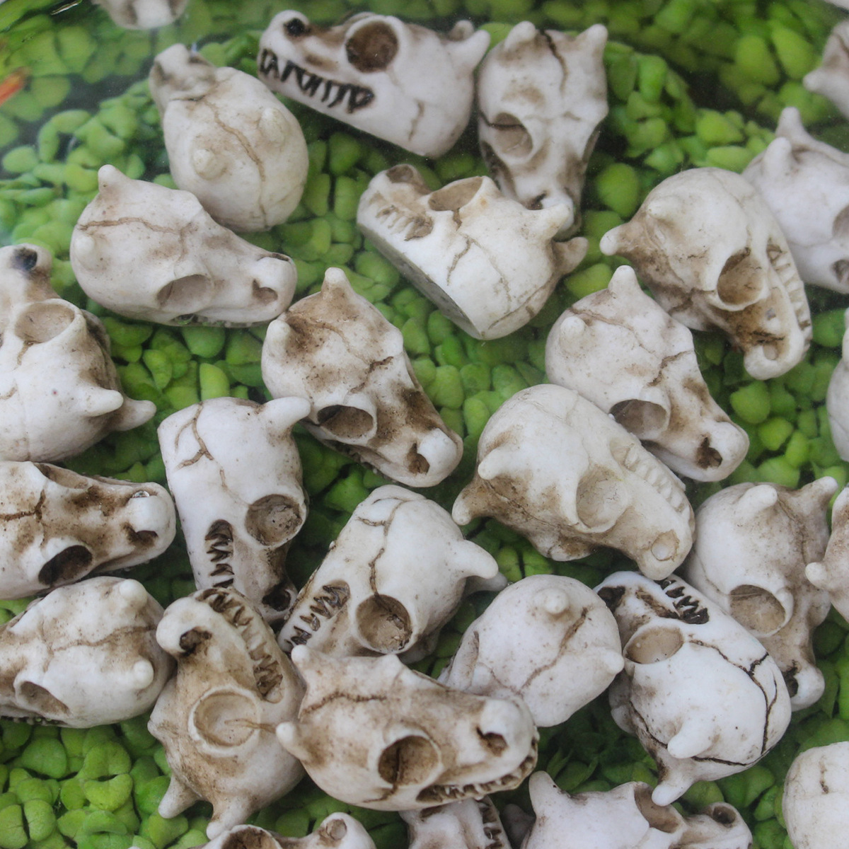  Artificial Dragon Bone Flower Pot Skull Paving Stone Set Halloween Decoration Ghost Festival Atmosphere Ornaments