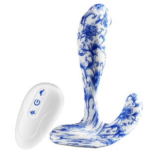 D-PENG blue and white porcelain back court prostate massager female G vibrator male masturbation adult sexy foreign trade