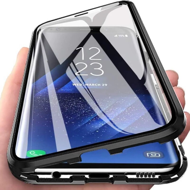 Suitable for Samsung S25Ultra Mobile Phone Case, Double-Sided Magneto A57 Metal Frame Glass Case, S24Fe Protective Case Suitable for Samsung S25Ultra Mobile Phone Case, Double-Sided Magneto A57 Metal Frame Glass Case, S24Fe Protective Case