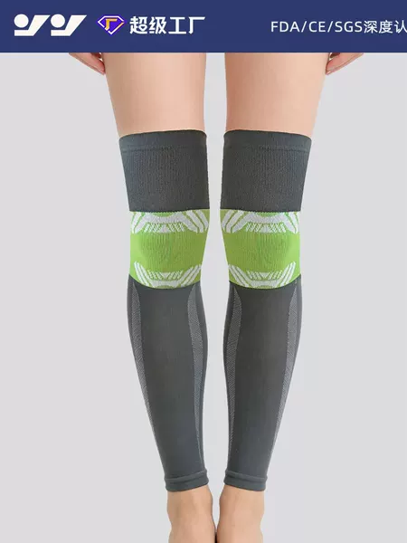 Knitted Knee Brace with Extended Support for Patella Pressure, Suitable for Men and Women, for Cycling, Running, Fitness, Elastic Anti-Slip Muscle-Protecting Leg Support
