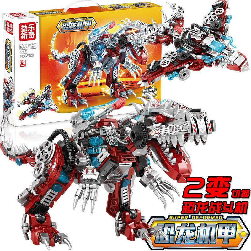 Yile Novel Mechanical Dinosaur Knight Mecha Compatible with Lego Building Blocks Small Particle Toy Gift Wholesale for Men