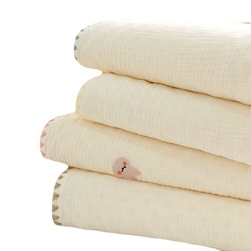 Beanbean Blanket Baby Gauze Cover Ins Embroidered Newborn Baby Soothing Blanket Children Cover Baby Swaddle