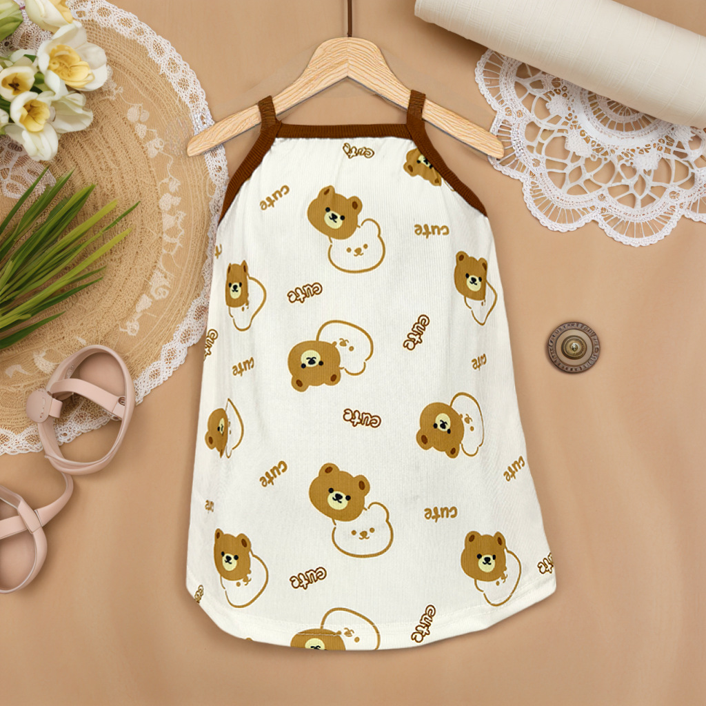Vestido de princesa para niñas, novedad de verano 2023, vestido bonito con tirantes de dibujos animados para niñas, vestido de princesa para niños
