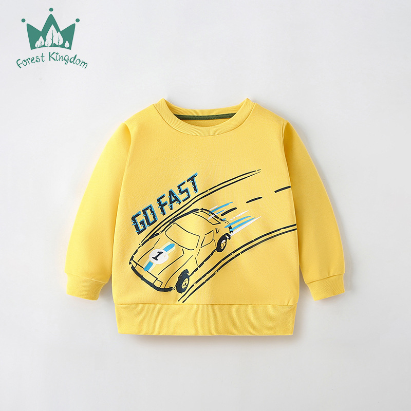 Cotton Sweatshirt Loose Boys Spring and Autumn Season European and American Children's Clothing Children's Clothing Middle Child Baby Long-Sleeved Top Trendy Style