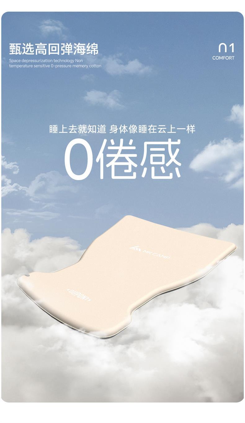Dupont Mkcamp Tesla Modely Mattress Special Self-Inflating Sponge Car Mattress Car Rear Seat Sleeping Pad