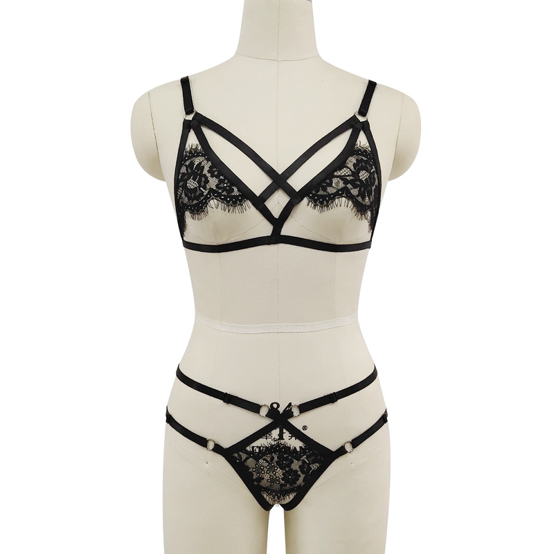 Foreign trade supply Europe and the United States sexy strap applique bra underwear underwear harness sexy suit uniform temptation women
