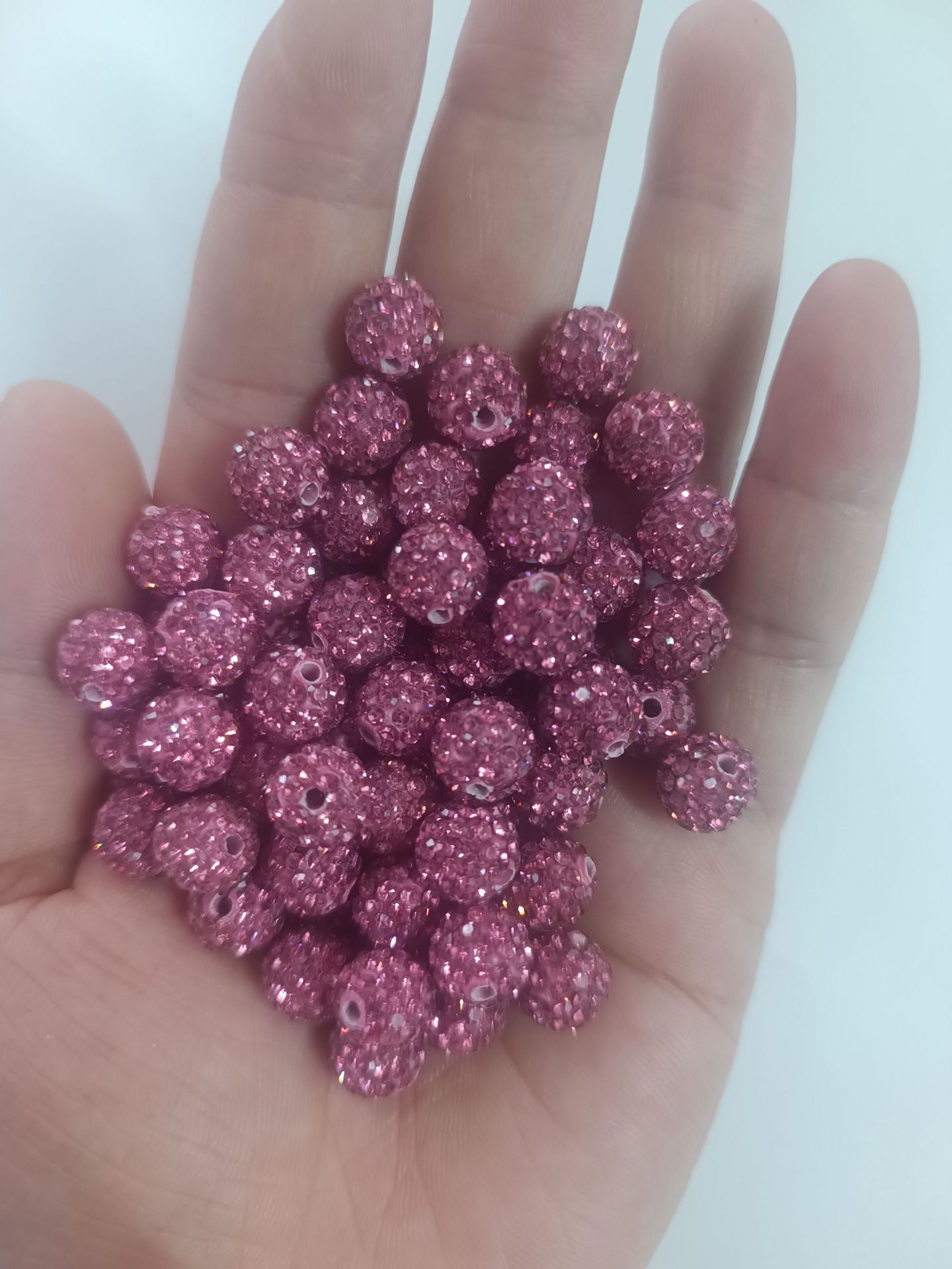55g Weight 50 PCS/Package Diameter 10mm Soft Clay Artificial Rhinestones Round DIY Jewelry Accessories Beads