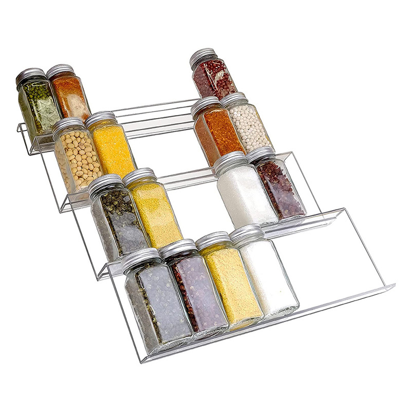 Amazon Hot Selling Acrylic Condiment Rack Kitchen Condiment Bottle Storage Drawer Condiment Tank Organize Storage Rack