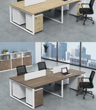 职员办公桌椅组合简约现代办公室双人财务电脑桌46四人位员工卡位