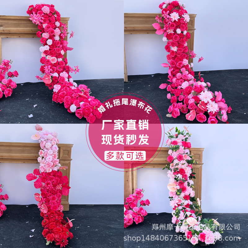 Wedding Room Decoration Simulation Flowers Wedding Room Bedroom Living Room Sofa Arrangement Flowers Wedding Bed Decoration Waterfall Flowers Long Row Flowers